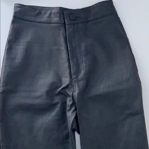 boohoo black faux leather pants